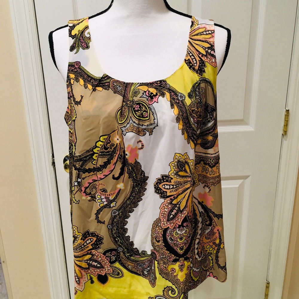 Dana Buchman paisley Sleeveless top
